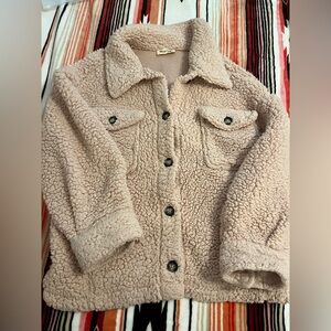 New Look pink Teddy Sherpa Button Jacket